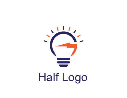 lightbulb with electric bolt engineering logo