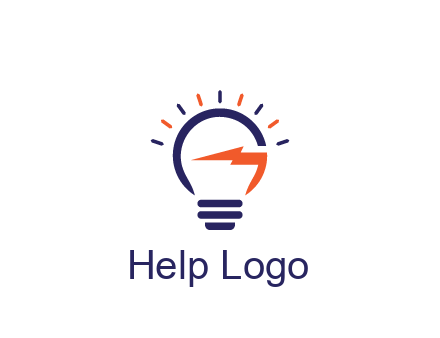 lightbulb with electric bolt engineering logo