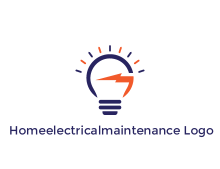 lightbulb with electric bolt engineering logo