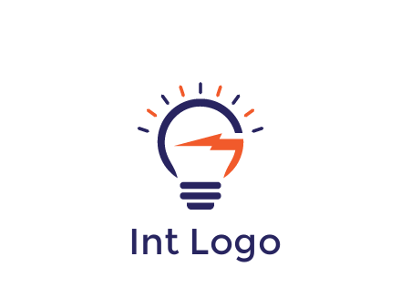 lightbulb with electric bolt engineering logo