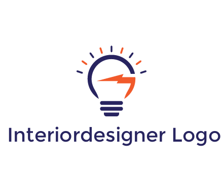 lightbulb with electric bolt engineering logo
