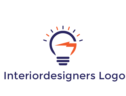 lightbulb with electric bolt engineering logo