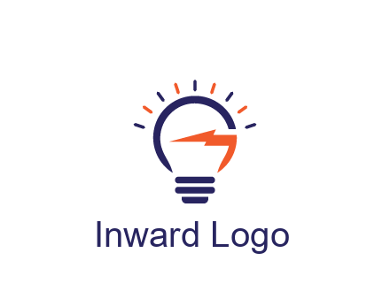 lightbulb with electric bolt engineering logo