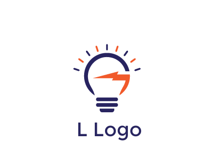 lightbulb with electric bolt engineering logo