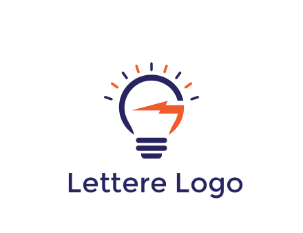 lightbulb with electric bolt engineering logo