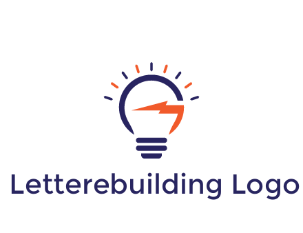 lightbulb with electric bolt engineering logo