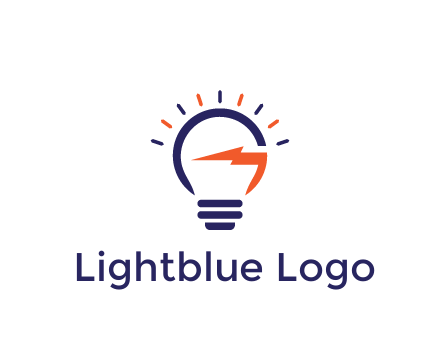 lightbulb with electric bolt engineering logo