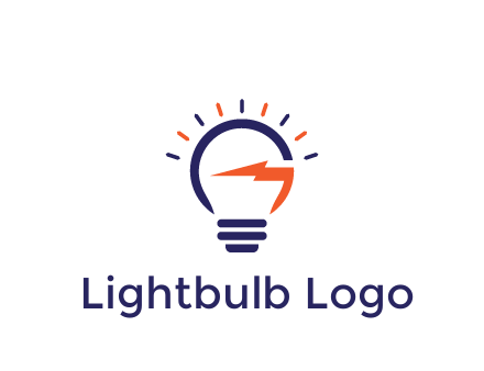 lightbulb with electric bolt engineering logo
