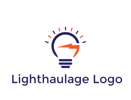 lightbulb with electric bolt engineering logo