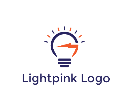 lightbulb with electric bolt engineering logo