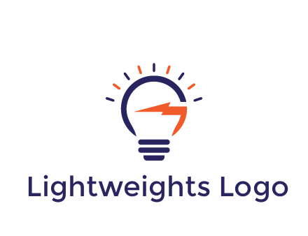 lightbulb with electric bolt engineering logo