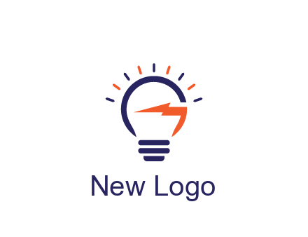 lightbulb with electric bolt engineering logo