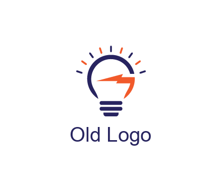 lightbulb with electric bolt engineering logo