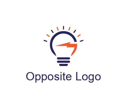 lightbulb with electric bolt engineering logo
