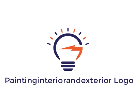 lightbulb with electric bolt engineering logo