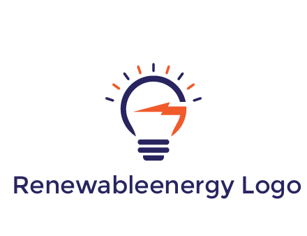 lightbulb with electric bolt engineering logo