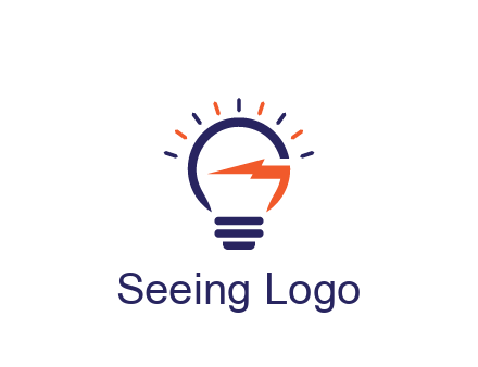 lightbulb with electric bolt engineering logo