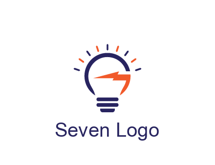 lightbulb with electric bolt engineering logo
