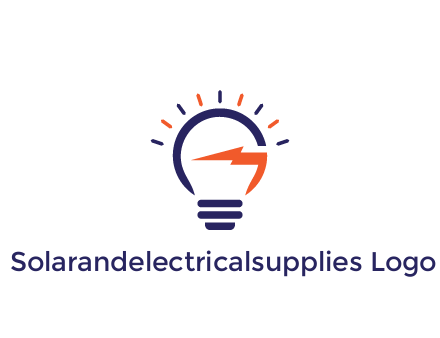 lightbulb with electric bolt engineering logo