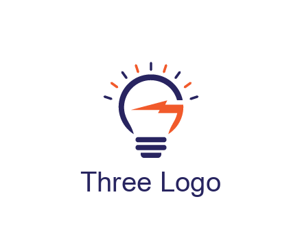 lightbulb with electric bolt engineering logo