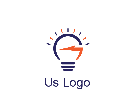 lightbulb with electric bolt engineering logo