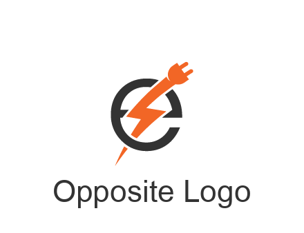 letter E with electric bolt and socket energy logo