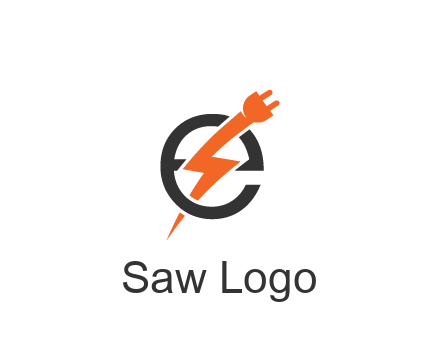 letter E with electric bolt and socket energy logo