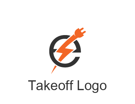 letter E with electric bolt and socket energy logo