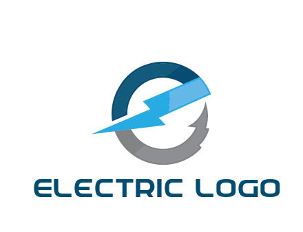letter E with electric bolt energy logo