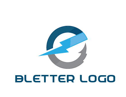 letter E with electric bolt energy logo