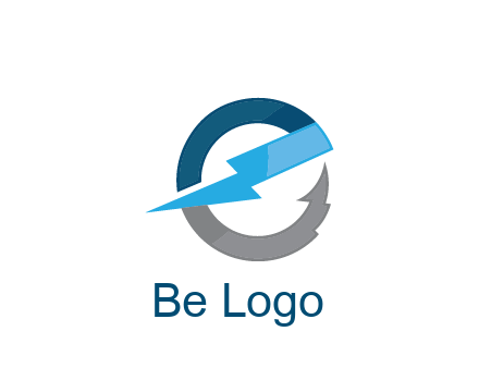 letter E with electric bolt energy logo