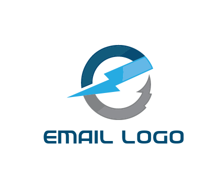letter E with electric bolt energy logo