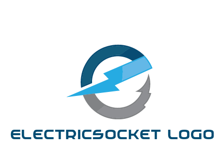 letter E with electric bolt energy logo