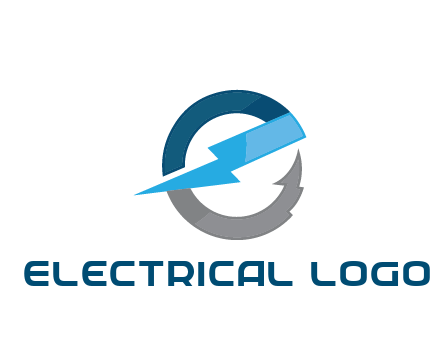 letter E with electric bolt energy logo