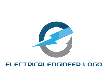 letter E with electric bolt energy logo