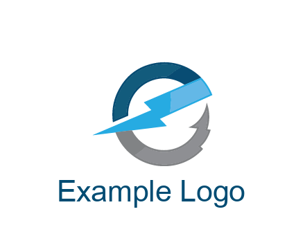 letter E with electric bolt energy logo
