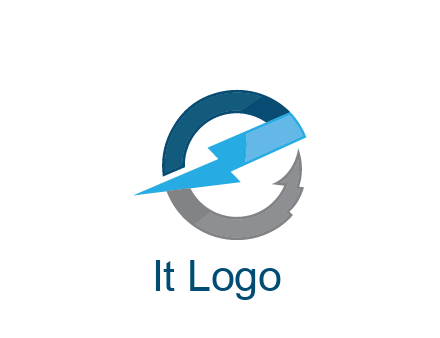 letter E with electric bolt energy logo