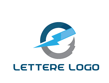 letter E with electric bolt energy logo