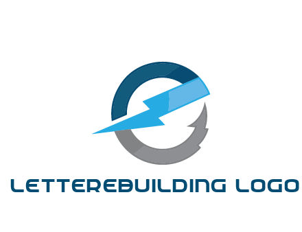 letter E with electric bolt energy logo