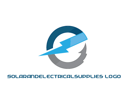 letter E with electric bolt energy logo