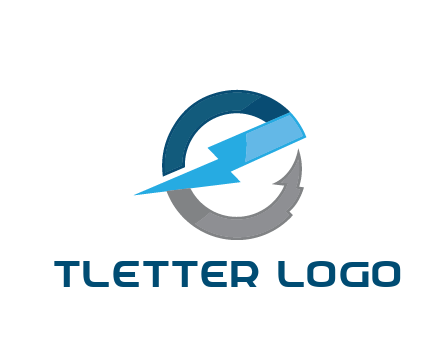 letter E with electric bolt energy logo