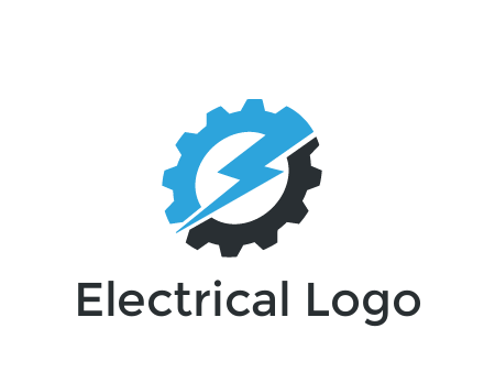 thunder bolt in gear engineering logo