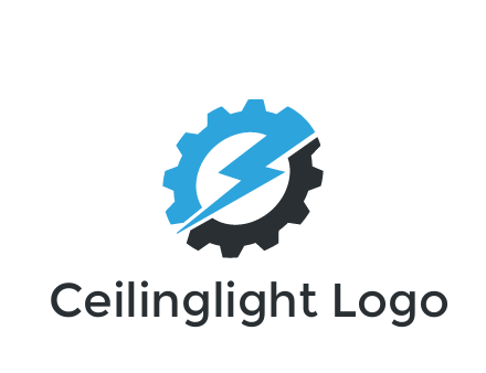 thunder bolt in gear engineering logo