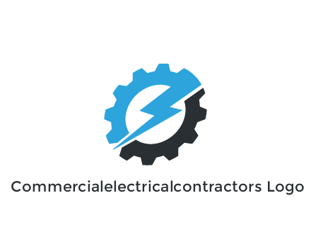 thunder bolt in gear engineering logo