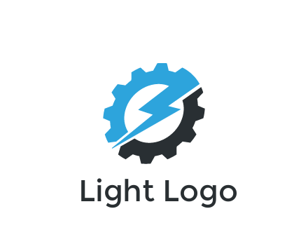 thunder bolt in gear engineering logo