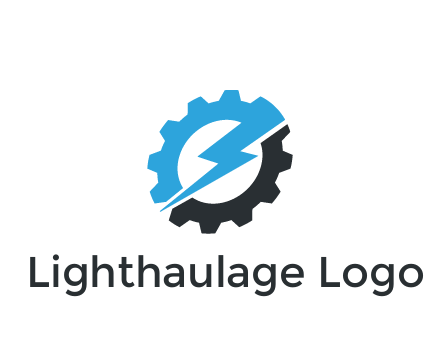 thunder bolt in gear engineering logo