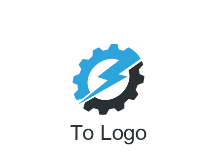 thunder bolt in gear engineering logo