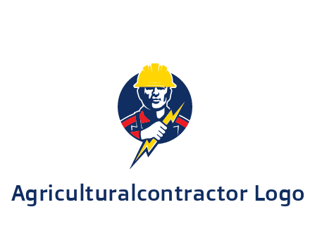 man holding electric bolt energy logo