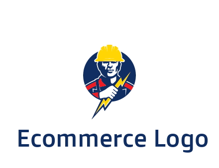 man holding electric bolt energy logo