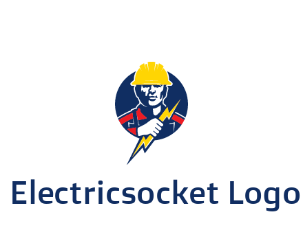 man holding electric bolt energy logo